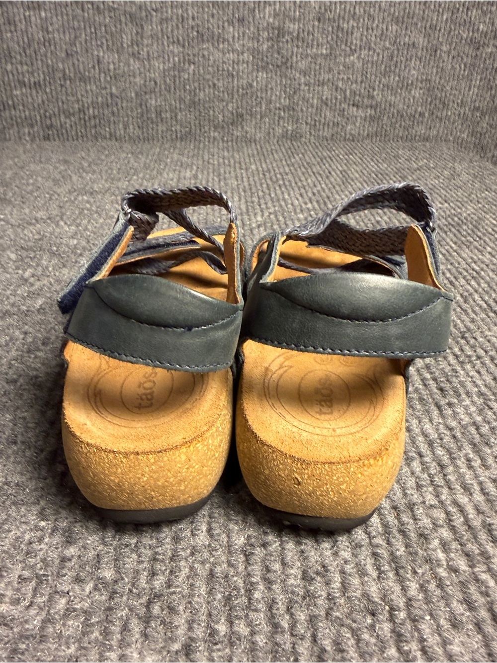 Taos Trulie Heather Navy Braided Leather Strappy Comfort Sandals Size 9.5 NWOB - Picture 5 of 8